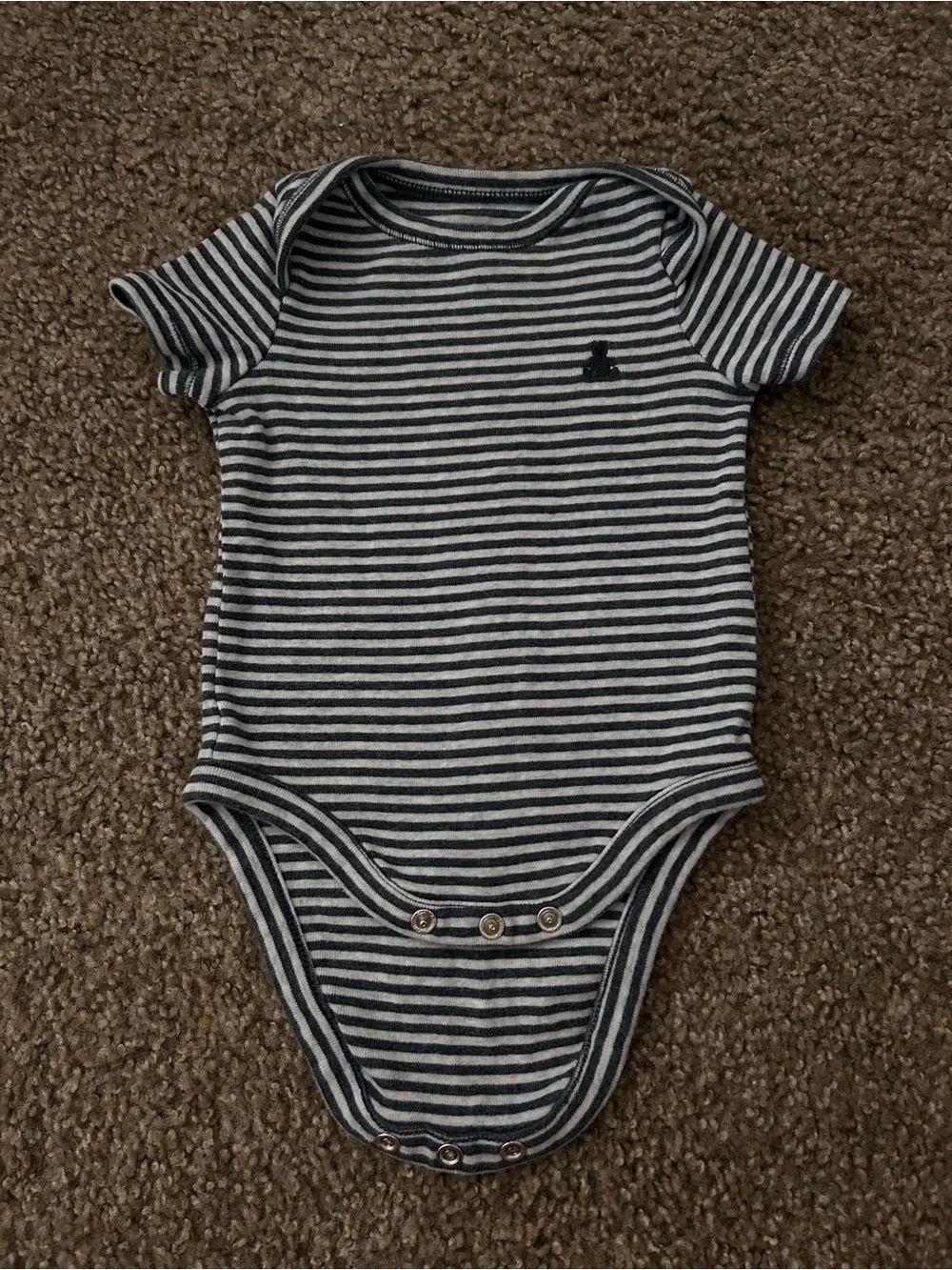 GAP Navy & White Striped Baby One-Piece Bodysuit